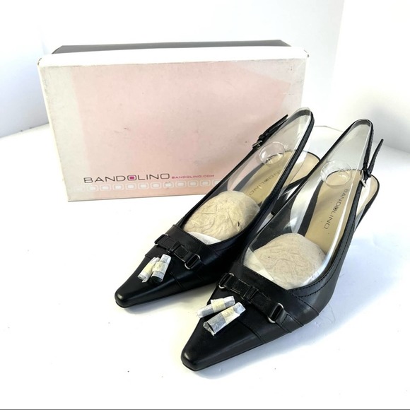 Bandolino Shoes - Bandolino Cricket slingback pumps Leather Black NEW IN BOX Old stock